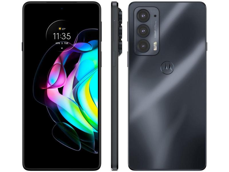 Smartphone Motorola Edge 20 128GB Preto 5G 8GB RAM Tela 6,7” Câm